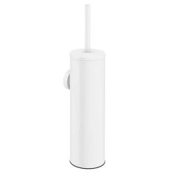 Arezzo Matt White Wall Mounted Toilet Brush + Holder
