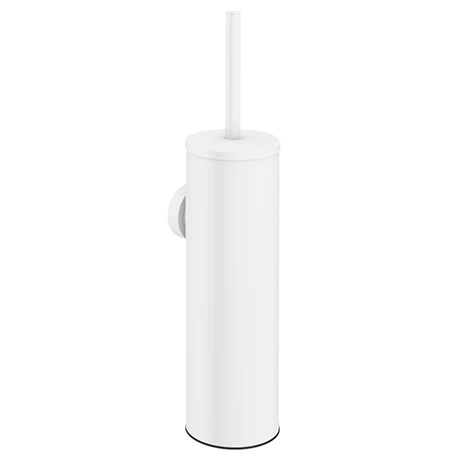 Arezzo Matt White Wall Mounted Toilet Brush + Holder 3 Arezzo Matt White Wall Mounted Toilet Brush + Holder