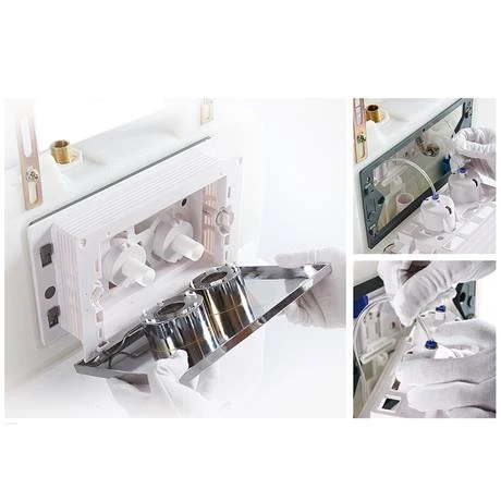 Arezzo Compact Concealed Cistern with Matt Black Flush Plate - Square Buttons 7 Arezzo Compact Concealed Cistern with Matt Black Flush Plate - Square Buttons - Image 5