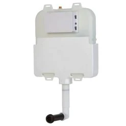 Arezzo Compact Concealed Cistern with Polished Chrome Flush Plate - Square Buttons -FlushPro Shop AZCCCHRS d2 460