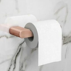 Arezzo Rose Gold Toilet Roll Holder -FlushPro Shop AZRTR d1 460