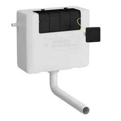 Arezzo Concealed WC Cistern incl. Matt Black Square Flush Plate