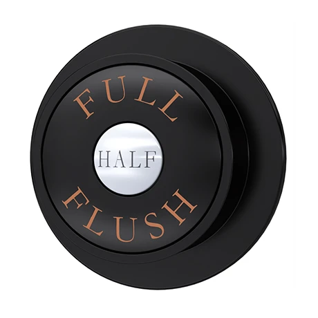 Chatsworth Traditional Dual Flush Push Button - Black 3 Chatsworth Traditional Dual Flush Push Button - Black