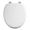 Burlington Standard Gloss White Toilet Seat - S13 2 Burlington Standard Gloss White Toilet Seat - S13 -FlushPro Shop Burlington Gloss White Toilet Seat with Chrome hinges S13 p