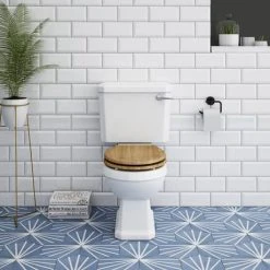 Carlton Soft Close Toilet Seat with Chrome Hinges - Various Colour Options -FlushPro Shop CARL SEAT VC d3 460