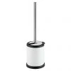 Cruze White Freestanding Toilet Brush & Holder