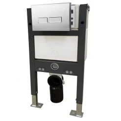 Compact Toilet Fixing Frame with Dual Flush Cistern