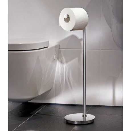 Smedbo Outline Lite Round Freestanding Toilet Roll Holder - FK606 4 Smedbo Outline Lite Round Freestanding Toilet Roll Holder - FK606 - Image 2