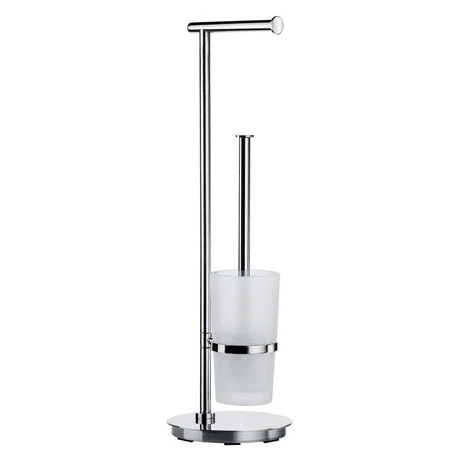 Smedbo Outline Lite Round Freestanding Toilet Brush and Roll Holder - FK607 3 Smedbo Outline Lite Round Freestanding Toilet Brush and Roll Holder - FK607
