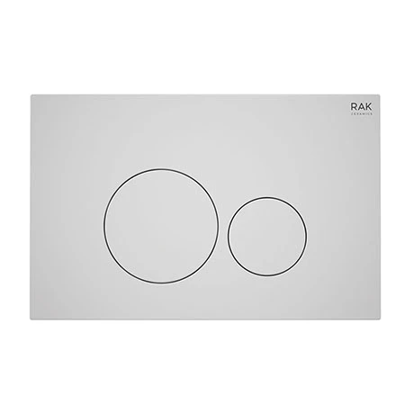 RAK Ecofix Matt White Dual Flush Plate with Round Buttons 3 RAK Ecofix Matt White Dual Flush Plate with Round Buttons