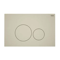 RAK Ecofix Matt Greige Dual Flush Plate with Round Buttons