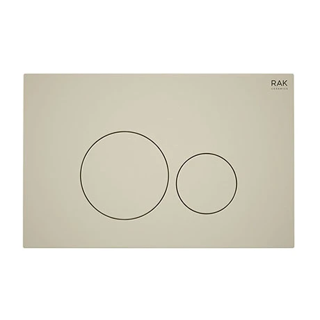 RAK Ecofix Matt Greige Dual Flush Plate with Round Buttons 3 RAK Ecofix Matt Greige Dual Flush Plate with Round Buttons