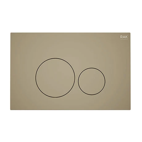RAK Ecofix Matt Cappuccino Dual Flush Plate with Round Buttons 3 RAK Ecofix Matt Cappuccino Dual Flush Plate with Round Buttons