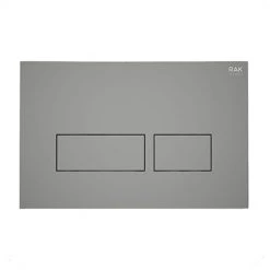 RAK Ecofix Matt Grey Dual Flush Plate with Rectangular Buttons