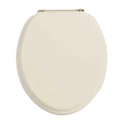 Heritage - Standard Toilet Seat with Gold Hinges - Various Colour Options