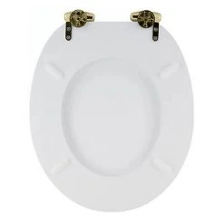 Toreno High Gloss White MDF Bottom Fixing Toilet Seat Brushed Brass Hinges 8 Toreno High Gloss White MDF Bottom Fixing Toilet Seat Brushed Brass Hinges -FlushPro Shop MSC020 N BB d2 460