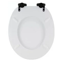 Toreno High Gloss White MDF Bottom Fixing Toilet Seat Matt Black Hinges 8 Toreno High Gloss White MDF Bottom Fixing Toilet Seat Matt Black Hinges -FlushPro Shop MSC020 N MB d2 460