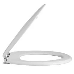 Nuie - Traditional Round Wooden Seat, Bottom-fix - Chrome Hinges - NTS302 -FlushPro Shop NTS302 d1 375