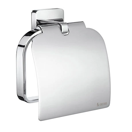 Smedbo Ice Toilet Roll Holder with Cover - Polished Chrome - OK3414 3 Smedbo Ice Toilet Roll Holder with Cover - Polished Chrome - OK3414
