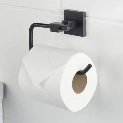 Bristan Black Square Toilet Roll Holder -FlushPro Shop RD ROLL BLK D2 460