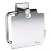 Smedbo House - Polished Chrome Toilet Roll Holder with Lid - RK3414 2 Smedbo House - Polished Chrome Toilet Roll Holder with Lid - RK3414 -FlushPro Shop RK3414 P