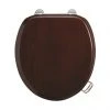 Burlington Bar Hinged Mahogany Toilet Seat with Lift Handles -FlushPro Shop S12 A51CHR P