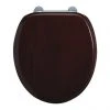 Burlington Bar Hinged Mahogany Toilet Seat - S12 -FlushPro Shop S12 P