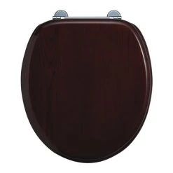 Burlington Bar Hinged Mahogany Toilet Seat - S12