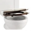 Burlington Soft Close Mahogany Toilet Seat with Lift Handles -FlushPro Shop S17 A51CHR P