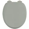Burlington Soft Close Toilet Seat with Chrome Hinges - Dark Olive
