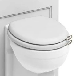 Burlington Soft Close Toilet Seat with Chrome Hinges and Handles - Matt White 5 Burlington Soft Close Toilet Seat with Chrome Hinges and Handles - Matt White -FlushPro Shop S45 A51CHR D1 460