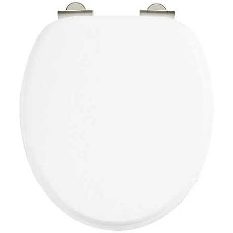 Burlington Soft Close Toilet Seat with Chrome Hinges - Matt White 3 Burlington Soft Close Toilet Seat with Chrome Hinges - Matt White