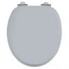 Burlington Soft Close Toilet Seat with Chrome Hinges - Classic Grey -FlushPro Shop S46 P