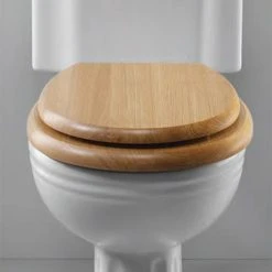 Silverdale Traditional Luxury Light Oak Wooden Toilet Seat