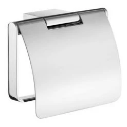 Smedbo Air - Polished Chrome Toilet Roll Holder with Lid - AK3414