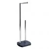 Trafalgar Anthracite Marble Effect Freestanding Toilet Roll & Spare Paper Holder -FlushPro Shop TRASPC P