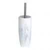 Trafalgar White Marble Effect Polyresin Toilet Brush Holder -FlushPro Shop TRWBH P