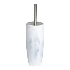 Trafalgar White Marble Effect Polyresin Toilet Brush Holder