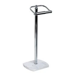 Trafalgar White Marble Effect Freestanding Toilet Roll Holder