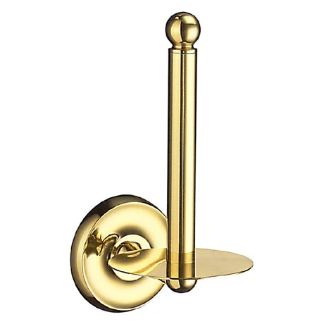 Smedbo Villa Spare Toilet Roll Holder - Polished Brass - V220 3 Smedbo Villa Spare Toilet Roll Holder - Polished Brass - V220