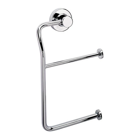 Venice Chrome Double Toilet Roll Holder 3 Venice Chrome Double Toilet Roll Holder