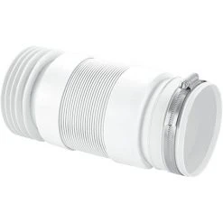 McAlpine 110mm Straight Back to Wall Flexible WC Pan Connector - WC-F21R