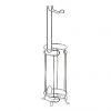 Chrome Wire Freestanding Toilet Roll & Spare Paper Holder
