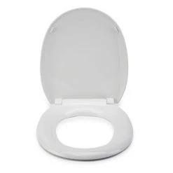 Croydex Anti-Bacterial Polypropylene Toilet Seat with Slow-Close Hinge - White -FlushPro Shop WL400022H ai3 460