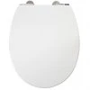 Croydex Anti-Bacterial Thermoset Toilet Seat with Slow-Close Easy-Fit Hinge - Gloss White -FlushPro Shop WL400122H med