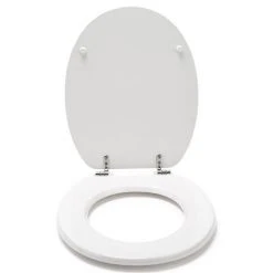 Croydex Flexi-Fix Kielder White Anti-Bacterial Toilet Seat - WL600822H -FlushPro Shop WL600822H ai2 460
