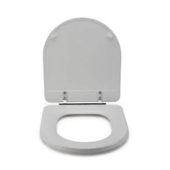 Croydex Garda D-Shape White Flexi-Fix Toilet Seat with Soft Close and Quick Release - WL600922H -FlushPro Shop WL600922H D2 460