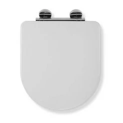 Croydex Garda D-Shape White Flexi-Fix Toilet Seat with Soft Close and Quick Release - WL600922H -FlushPro Shop WL600922H D3 460