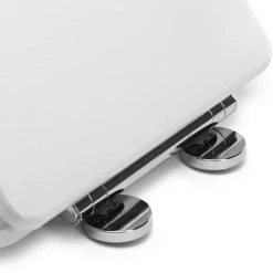 Croydex Garda D-Shape White Flexi-Fix Toilet Seat with Soft Close and Quick Release - WL600922H -FlushPro Shop WL600922H D5 460