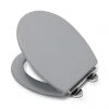 Croydex Lugano Grey Flexi-Fix Toilet Seat with Soft Close and Quick Release - WL601031H 2 Croydex Lugano Grey Flexi-Fix Toilet Seat with Soft Close and Quick Release - WL601031H -FlushPro Shop WL601031H P